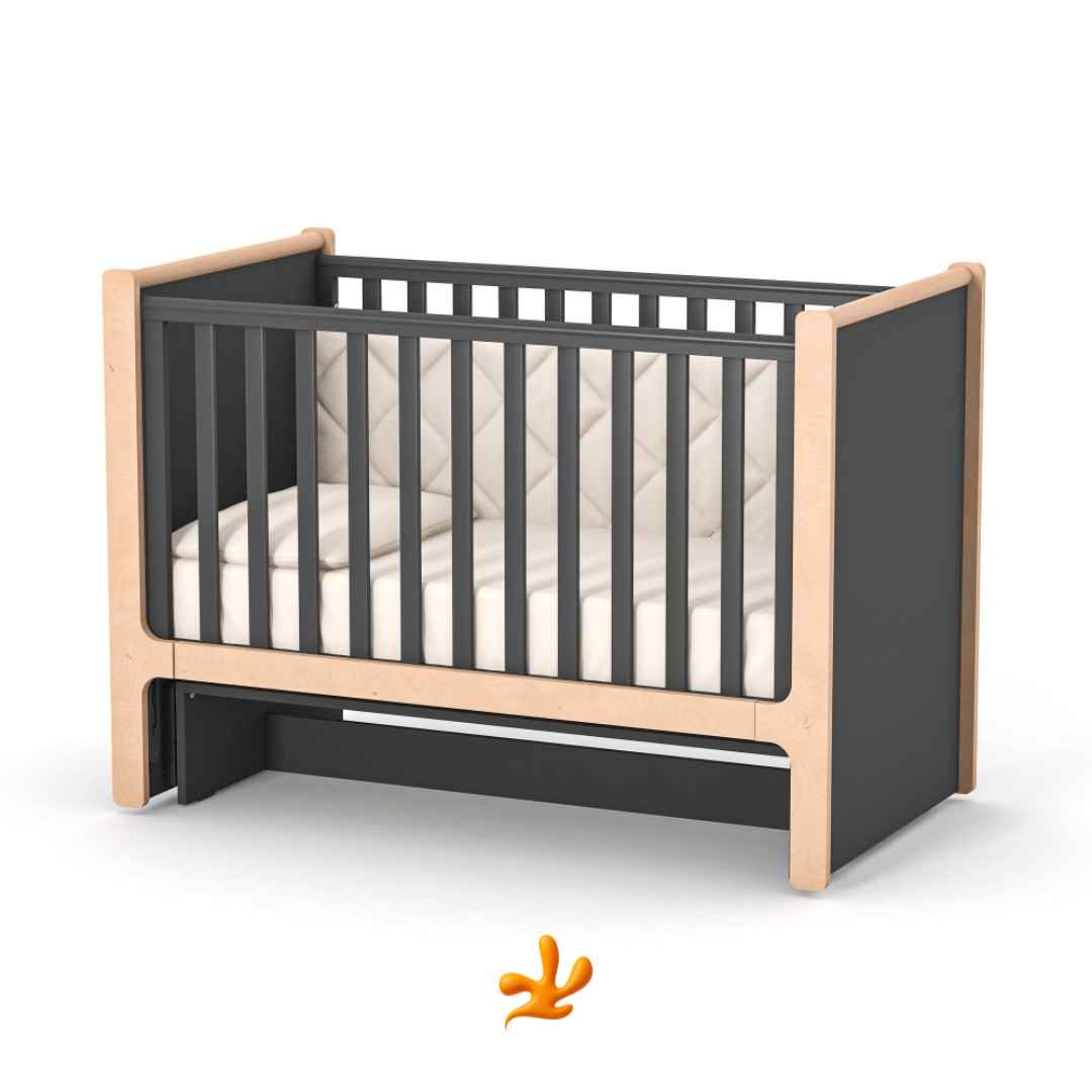 Houpací mechanismus Gekko pro uklidňování dítěte. Vhodný pro postýlky Belitto, Markito, Rokko. Grafit.